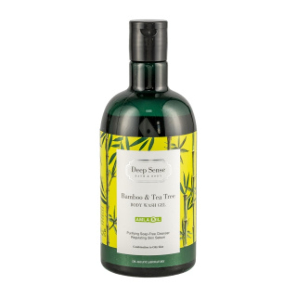 شامپو بدن دیپ سنس حاوی عصاره درخت چای و بامبو مناسب پوست چرب 