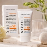 ضد آفتاب ژل کرم آبرسان ساردلی SPF50+ PA++++ مخصوص پوست نرمال تا خشک