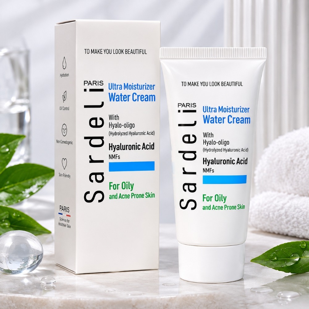 کرم آبرسان ساردل مدل Ultra Moisturizer Water Cream مناسب پوست چرب و مستعد جوش