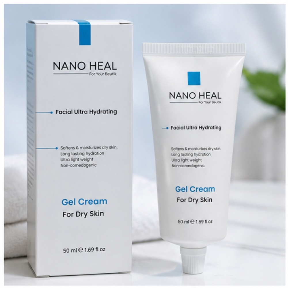 ژل کرم آبرسان نانو هیل مدل Facial Ultra Hydrating مناسب پوست خشک