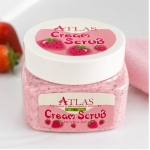 اسکراب کرمی اطلس مدل Strawberry مناسب لایه‌برداری و پاکسازی پوست