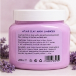 ماسک خاک رس اطلس مدل Lavender مناسب پاکسازی عمیق پوست صورت و بدن