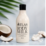 لوسیون و شیر بدن اطلس ATLAS Body Milk مدل Coconut مناسب آبرسانی و نرم‌کنندگی پوست