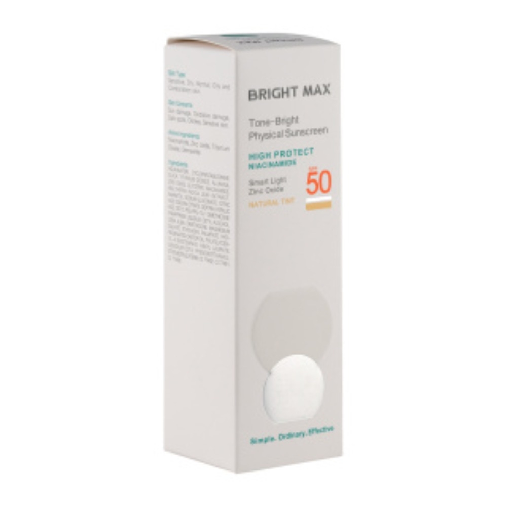 ضد آفتاب فیزیکال رنگی برایت مکس مدل Tone Bright با SPF 50 حجم 40 میلی لیتر