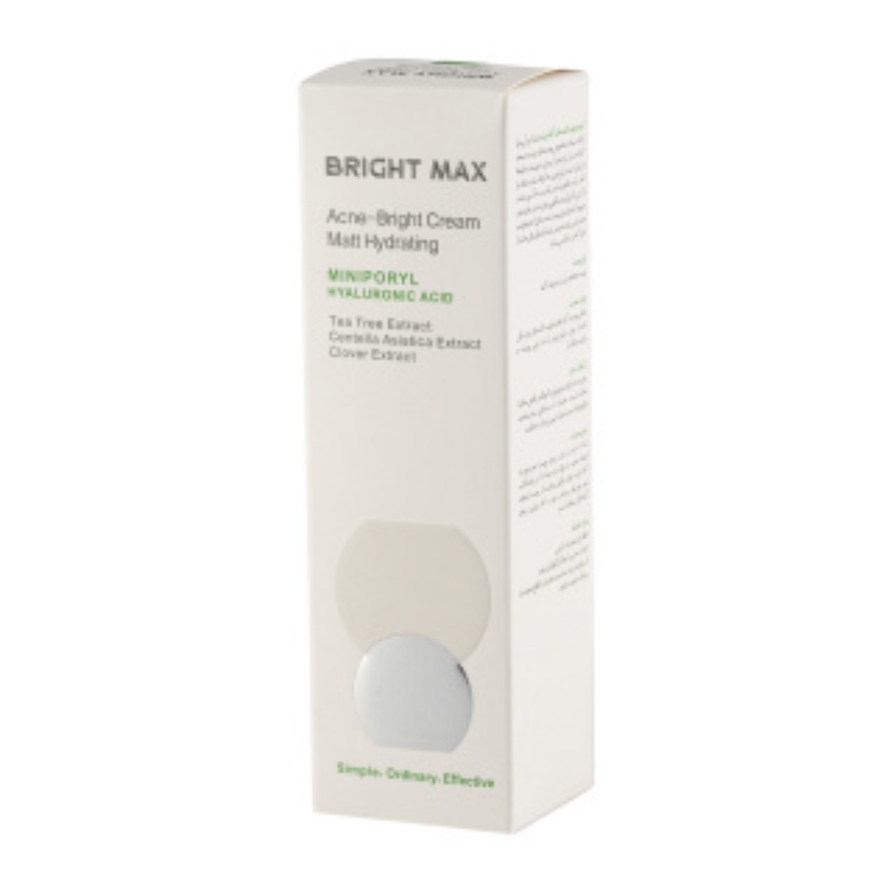 کرم مرطوب کننده و آبرسان  برایت مکس مدل آکنه حجم 40 میلی لیتر